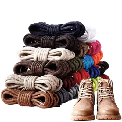 Tali Sepatu Bulat Poliester Warna-warni Kustom