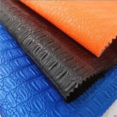 Pabrik Penjualan Panas Buaya Desain PVC Fuax Kulit Pola Hewan Kulit PVC Timbul